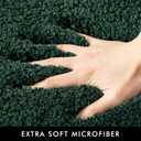 MIULEE Dark Green Bathroom Rugs Set 2 Piece, Soft Absorbent Microfiber Bath Mat Set, Non Slip Quick Dry Machine Washable Plush Shaggy Bath Rugs for Bathroom Floor, Tub and Shower, 20"x30"+16"x24"