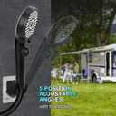 RV Shower Head with Hose, High Pressure 5 Mode Shower head Replacement, Shower Head for RV/Campers, Travel Trailer, Motorhome for Water Saving, Shower Head Holder and Hose, On Off Switch, Black