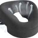 Face Down Pillows Massage Pillow for Bed Headrest Prone Down Sleeping Adjustable Memory Foam Stomach - Face Down Pillow After Eye Surgery (Dark Grey)
