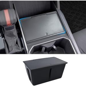 Center Console Hidden Organizer Compatible with 2022 2023 2024 2025 2026 Toyota Tundra and 2026 Toyota Sequoia Accessories OEM Secret Compartment Storage Box Press Open(Fit SR/SR5/Limited/TRD Pro)