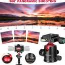 Victiv 80/85 inches Heavy Duty Tripod for Camera and Phone, 85" Camera Monopod Tripod, DSLR Binoculars Spotting Scope Camcorders Video Tripod Stand, 360 Degree Ball Head, 35 lbs Loads