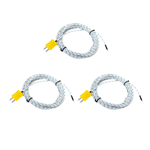 K Type Mini-Connector Thermocouple Temperature Probe Sensor K Type Thermocouple Wire Temperature Sensing Line Measure Range -40 to 400 Celsius, Compatible with TM902C/ TES1310 (10 Meter)