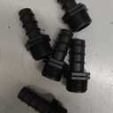 MroMax 5Pcs Drip Irrigation Fittings 3/4" Male Thread Barbed Pipe Connectors External Socket Hose Fitting for Garden Lawn Agricultural Irrigation System Plastic Black