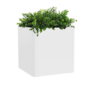 Large Steel Planter Box 26"x26"x26", Heavy Duty Square Metal Planter Box Indoor & Outdoor