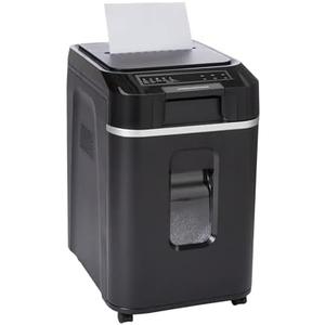 Amazon Basics 200-Sheet Auto Feed Micro Cut Paper Shredder with Pullout Basket, Black - NEW (Previously AmazonCommercial brand) Amazon Basics 200-Sheet Auto Feed Micro Cut Paper Shredder with Pullout Basket, Black - NEW (Previously AmazonCommercial brand)
