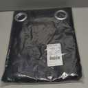 NICETOWN Pitch Black Solid Thermal Insulated Grommet Blackout Curtains/Drapes for Bedroom Window (2 Panels, 42 inches Wide by 63 inches Long, Black)