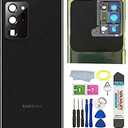 Note 20 Ultra Back Glass Replacement (Waterproof) Cover Housing Door Panel W/Farme Lens Tape for Samsung Galaxy Note 20 Ultra 5G +Tools Mystic Black