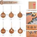 Christmas Tree Decor, Christmas Tree Ornaments Set for Crafts Hanging Decorations with Twine for Winter Home Tree Garland Christmas Decoration