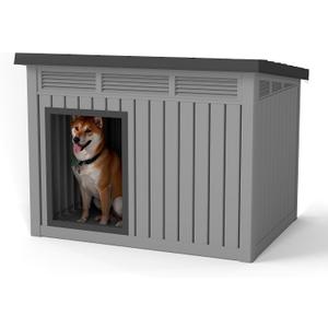 GALUBUBU IP68 Large Dog House with Removable Roof & Elevated Ventilated Floor, Product Dimensions 32.2"D x 24.1"W x 25.1"H