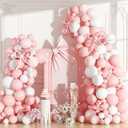 182PCS Pink Balloon Arch Kit - Pink Bow Balloons for Women's Birthday Decorations