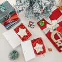 Beeveer 20 Sets Christmas Ornaments for Coworker Star Shaped Ceramic Ornaments Double Sided Printing Inspirational Xmas Tree Hanging Ornaments with Gifts Box Ribbon Raffia for Staff Thank You Gifts