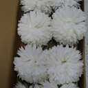 Artificial Flowers, 10Pcs Fake Flowers Silk Artificial Chrysanthemum Ball Hydrangea Bridal Wedding Bouquet for Home Garden Party Wedding Decor (Cream)