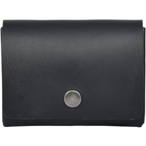 Handcrafted Leather Wallet  Double Pouch, Slim Design | Minimalist Front Pocket Wallet for Men & Women | Canadian Brand | Classic Rectangular Card Holder, Money Organizer, ID Case (Midnight Noir)