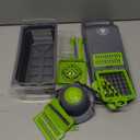 Vegetable Chopper Mandoline Onion Slicer | 16-in-1 Multifunctional Vegetable Dicer Food Chopper with Container | 8 Changeable Sharp Stainless Steel Cutting Blade