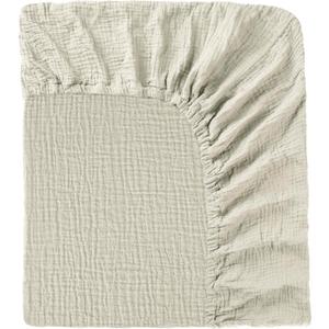 Muslin Crib Sheet  100% Cotton Baby Fitted Sheet for Boys & Girls, Ultra Soft & Breathable, Snug Fit with 360 Elastic, Fits Standard Crib Mattress 28" x 52" & Toddler Beds. (Gray)
