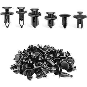 Ohleats 200 PCS Car Bumper Retainer Clips, Plastic Door Trim Panel Fender Clips, 6 Different Auto Push Pin Rivet Set Suitable for Most Vehicles, Universal Car Accessories