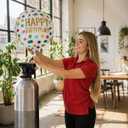 RX WELD Helium Tank Regulator Latex Balloon Filler Valve, CGA-580 Tank, Dual Latex And Foil Ballon Inflator (With Auto Foil Balloon Shut Off Valve)