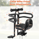 ZUKKA child bike seat front support kids bike seat with railing handle bicycle seat for adults bike seat baby bike seat kids bike seat kids bike seat brown