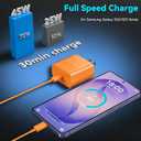 45W Super Fast Charger USB Type C Charger Cord 6.6FT with Android Phone Charger Fast Charging Block for Samsung Galaxy S25/S25 Ultra/S25+/S24 Ultra/S24/S24+/S23 Ultra/S23/S22/S20/S21/Note 10/20,Orange