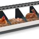 Chicken Nesting Boxes,4 Compartments Wooden Nesting Boxes for Chickens,Laying Boxes for Hens Ducks Poultry Protect Eggs Chicken Coops Easy Egg Collection (4 Hole)