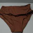 Tempt Me Women High Waisted Bikini Bottom Full Coverage Swimsuit Bottom (Large, Brown)