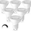 SHINESTAR GU10 LED Bulb 6-Pack, 5.5W (50W Equivalent), 5000K Daylight, Dimmable Recessed Light Bulbs, MR16 Shape, 500LM - Energy Efficient
