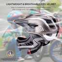 ROCKBROS Kids Full Face Bike Helmet Lightweight Detachable MTB Helmet, Small