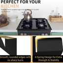 Stove Gap Covers 316 Stainless Steel,Stove Gap Filler,Heat-Resistant Oven Side Gap Filler,Between Stove and Counter Slide In Range Trim Kit for Kitchen,2 Pack (23.2 Matte Black)