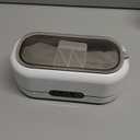 Ultrasonic Jewelry Cleaner, 48KHz Ultrasonic Cleaner Machine for Jewelry, Eyeglasses, Rings, Watch Strap, Dentures- Dual Cleaning Modes, 304 Stainless Steel Tank (White)