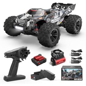 BEZGAR HP163S Fast RC Cars for Adults MAX 68KPH | 1/16 Scale Brushless RC Trucks 4x4 Offroad Waterproof | Hobby Grade High Speed Monster Truck | All Terrain Electric Remote Control Car for Boys