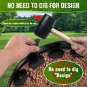 Landscape Edging, 3" x 66' Garden Edging, No Dig Edging for Landscaping with 80 Pcs Anchoring Spikes, Flexible Landscape Border Edging for Landscaping, Yard Lawn, Flower Beds (Black)
