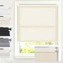 AOSKY No Drill Cordless Light Filtering Cellular Shade 35" W x 64" H Beige