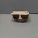 Visor Sunglasses for Women, Fashion Visor Sunglass UV400 Protection, Retro Sunglasses with Carrying Case (Beige/Brown)