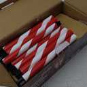 Dynaming 10 Pack Solar Christmas Path Lights, Outdoor Solar Powered Color Changing Xmas Garden Pathway Markers, Auto On/Off Candy Cane Lights Waterproof for Winter Patio Yard Walkway Driveway Decor