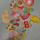 WILLBOND 28 Pcs Candy Cupcake Ice Cream Chenille Patches Self Adhesive for Women Embroidered Appliques for Clothes Bags Backpacks Sewing Craft Decoration Birthday Party Gifts(Classic Style)