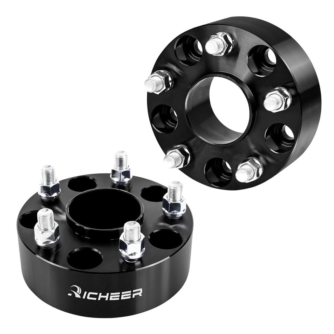 2 x Richeer 2PCS 2'' 5x4.75 Wheel Spacers for Camaro Corvette Eldorado Sonoma Jimmy Firebird S10, Hubcentric 5x120.65mm with 12x1.5 Studs & 70.5mm Center Bore(Don't fit S10 Front hub of 2WD Models)