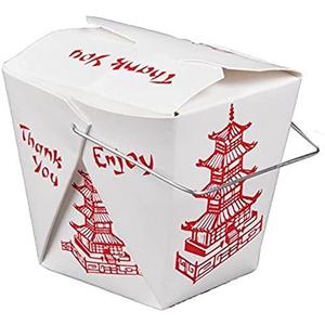 15 Count  Pagoda Wire Handle Chinese Takeout Box