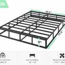 QEROMY 9 Inch High Profile Box Spring, Sturdy Metal Frame Mattress Foundation, Easy Assembly, Quiet & Noise-Free, Queen Size