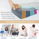 Leg Elevation Pillows, 8" Leg Pillows for Sleeping, Memory Foam Wedge Pillow for Swelling, Circulation, Pain Relief, Elevated Pillow for Post-Surgery, Back Support Pillows w/Washable Cover, BB 2030-12-22