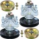 2 Pack 918-04129 Spindle Assembly with 756-04129B Idler Pulley Replaces Cub Cadet 618-04129B, 618-04129, 918-04129B, 918-04129A, 618-04129A for Cub Cadet LT1050 LT1024 SLT1554 50" 54" Deck