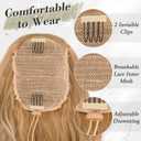 BARSDAR Drawstring Ponytail Extension - 26 Inch Long Curly Wavy Drawstring Blonde Ponytail Hair Extensions for Women - Synthetic Clip in Pony Tails Hairpieces - Mixed Honey Blonde