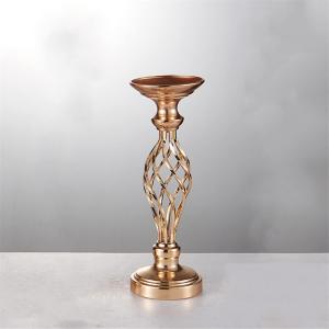 10 Pack ECYC Ltd 15.7" Tall Metal Flower Vase Candle Holder Stand Wedding Centerpieces Flower Stand Vase Pillar Candlestick Candelabra for Reception Tables, Wedding Party Dinner, Events, Aisle Decor, Gold