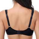 Oscrenia Balconette Bra for Women Demi Balcony Bras Underwire Push Up Half Cup(Black,34D) (Black)