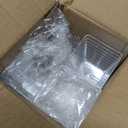 50Pack 5oz Plastic Dessert Cups with Lids and Spoons, Square Clear Parfait Appetizer Cups, Mini Reusable Shooter Serving Cups, Party Dessert Shot Glasses for Tasting