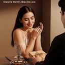 Coffee Mug Warmer for Desk, 50W Fast Heating Cup Warmer with Smart Display, 4 Temps & 12H Timer, Auto Shut Off for Tea, Milk, Hot Drinks - Wood Effect