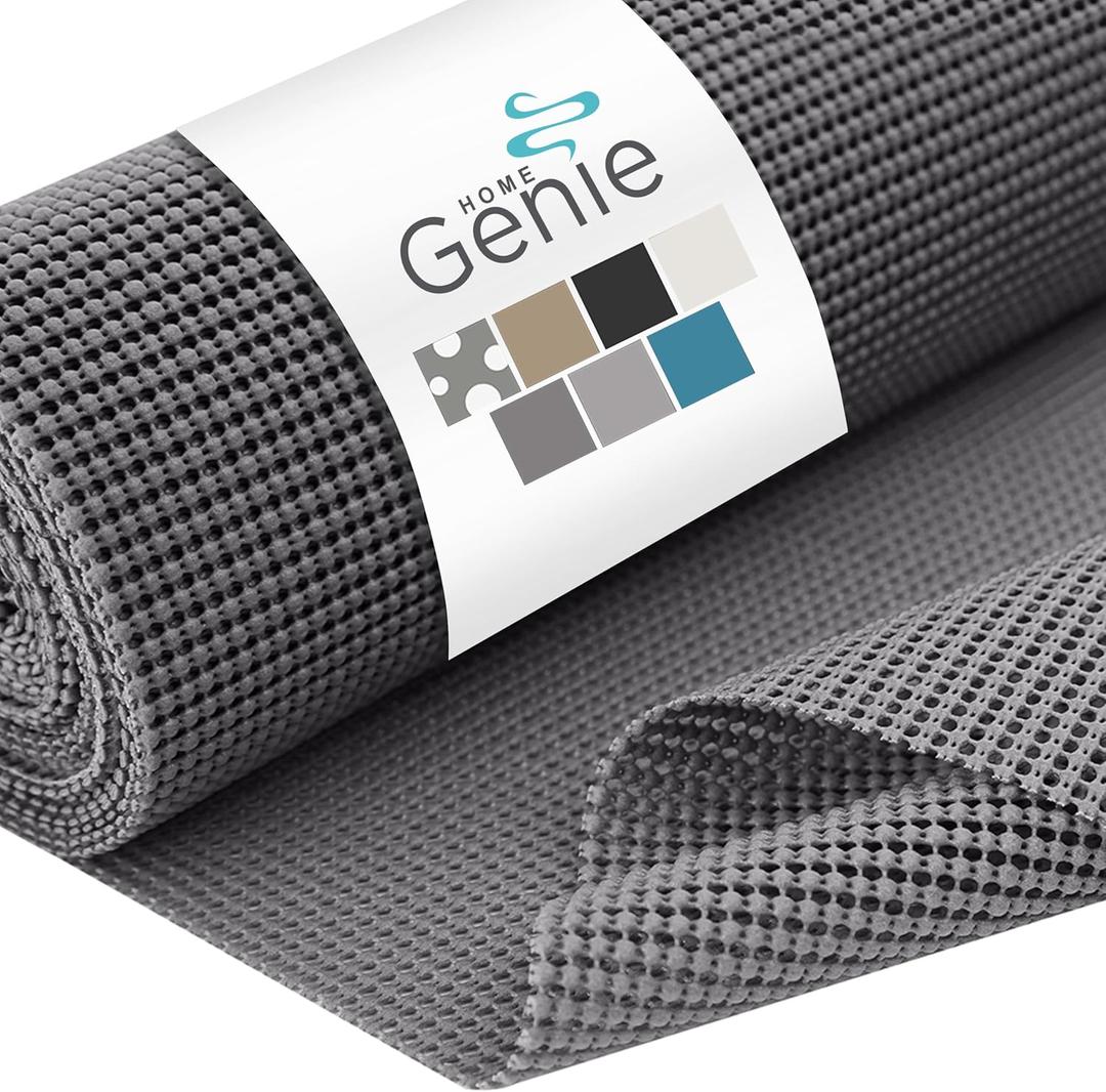 HOME GENIE Shelf Drawer and Cabinet Liner, Durable with Strong Grip, 20 in x 20 FT, Non Adhesive Liners Protect Kitchen Cabinets and Cupboard, Pantry, Bathroom Drawers and Shelves, Desks, Slate Gray