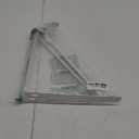 2 Pcs Shelf and Rod Brackets, Wall Mounted Shelf Supports White,SRB300