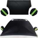 82"49" Car Windshield Cover for Ice and Snow, All-Seasons Windshield Sunshade with Anti-Theft Straps and Side Mirror Covers, Waterproof Windproof Car Frost Protector, Portable Winter Car Accessories