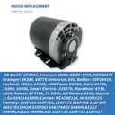 GF2034 Blower Motor 1/3HP 115V 60Hz 1725RPM 48FR Replaces Packard 45013 Ao smith/Century 316P169, NBK20598 EMERSON 8100, GE BF4706, Universal 805, Baldor RSP2442, Carrier HC41DE114, Belt Drive Leungoo