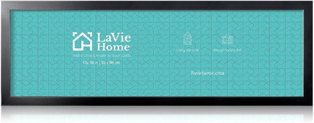 LaVie Home 13x39 Picture Frame Black, Panoramic Picture Frame for Wall Decoration, Classic Black Minimalist Style Suitable for Decorating Houses, Offices, Hotels1 Pack